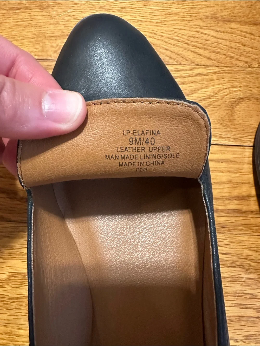 Lucky Brand Black Leather Slip-On Loafers